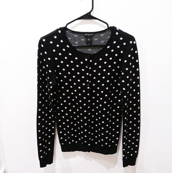 Ann Taylor Sweaters - Ann Taylor Polka Dot Cardigan